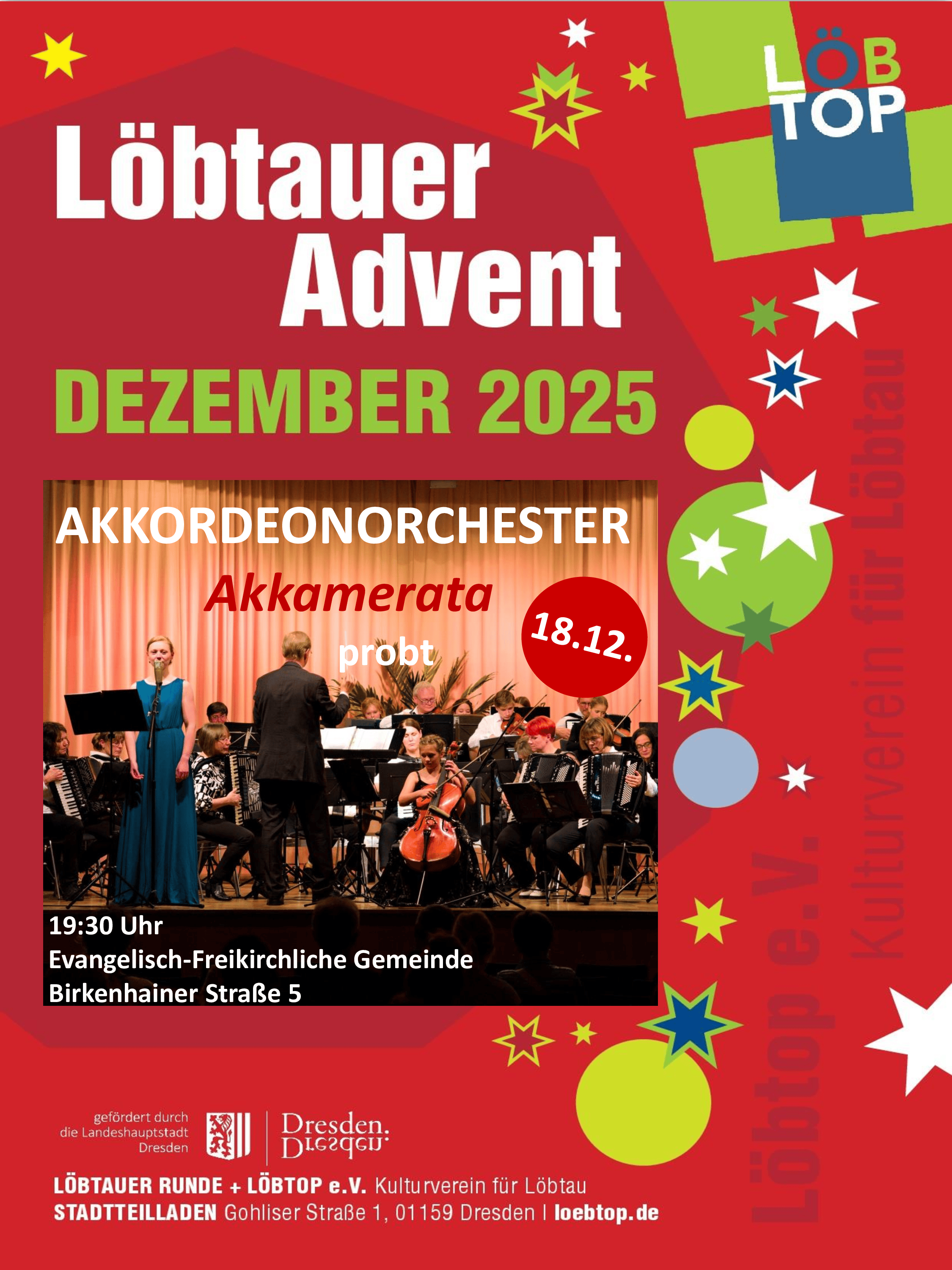 Plakat zum Löbtauer Advent 2025